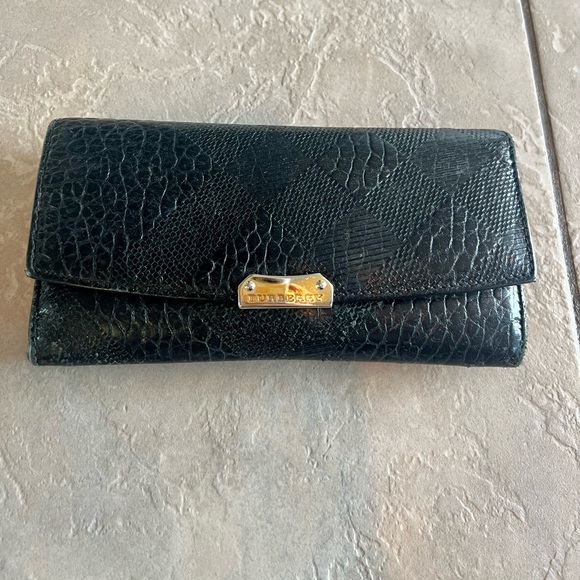 Burberry black leather wallet - Picture 1 of 5